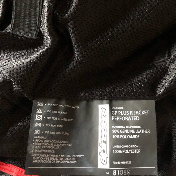 Alpinestar leather jacket (42) - Picture 5 of 7